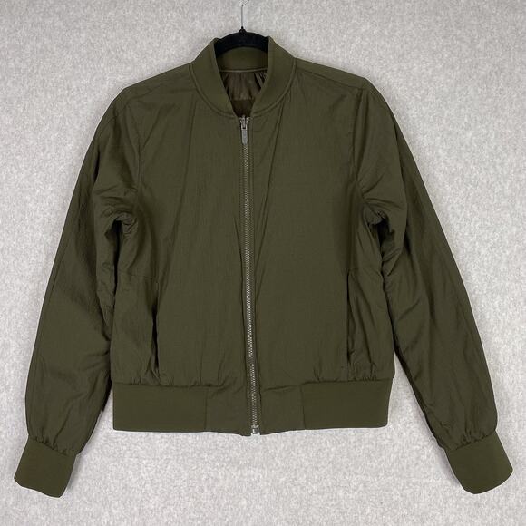 Lululemon Jacket Womens 8 Dark Olive Non-Stop Bomber Reversible - Picture 6 of 10